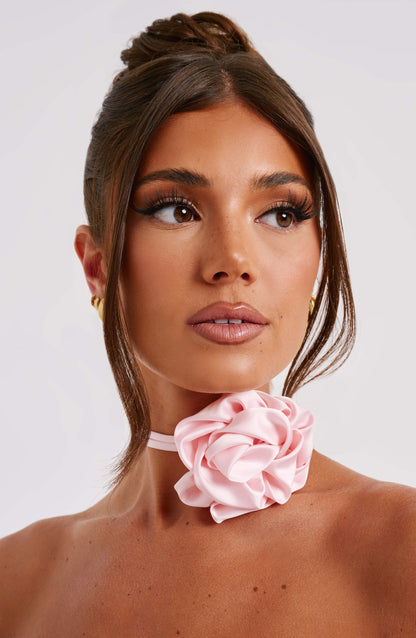 India Floral Neck Tie - Blush