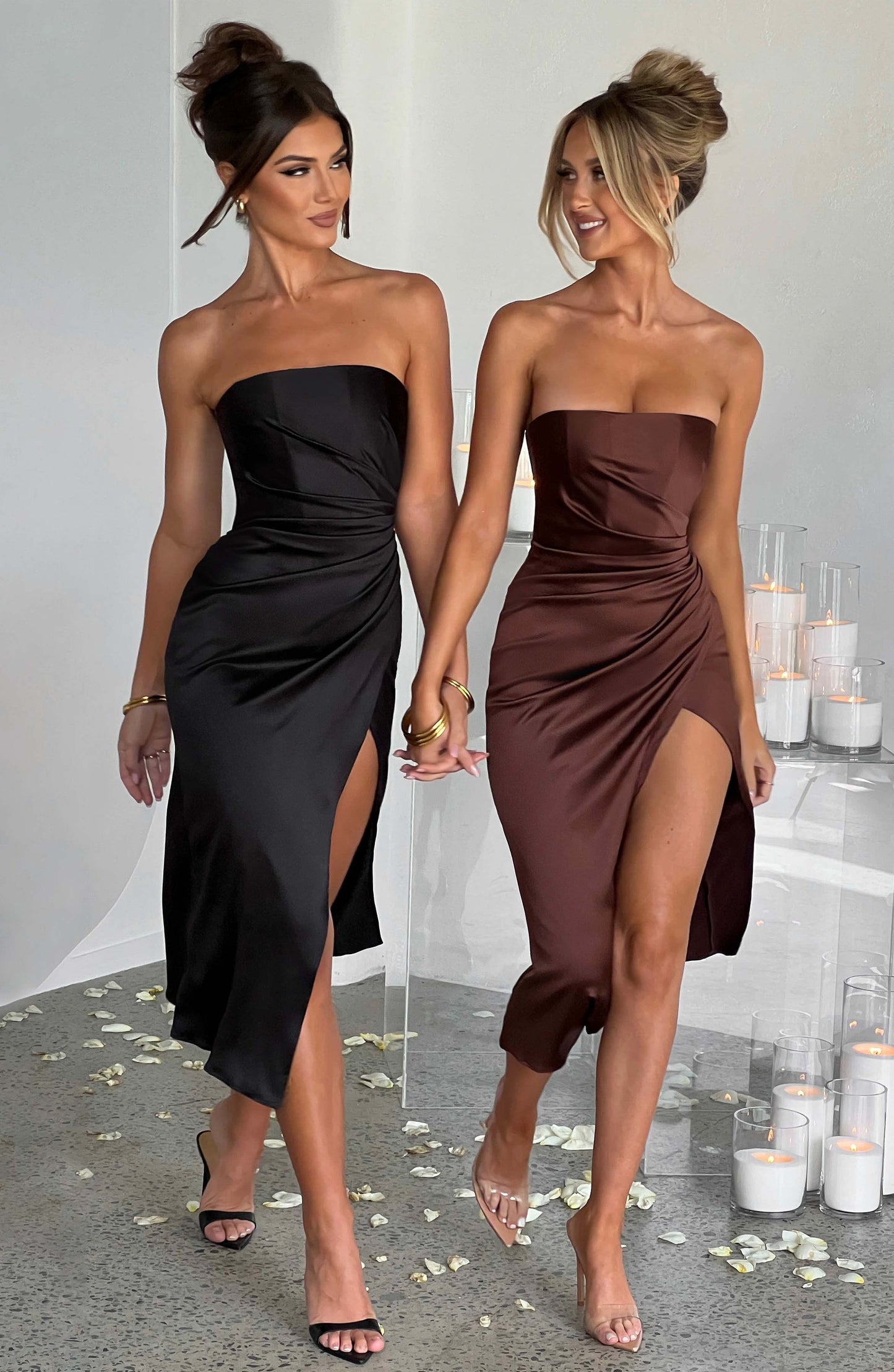 Inez Midi Dress - Chocolate