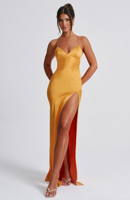 Isobel Maxi Dress - Tangerine