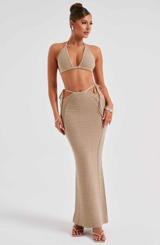 Jia Maxi Skirt - Beige