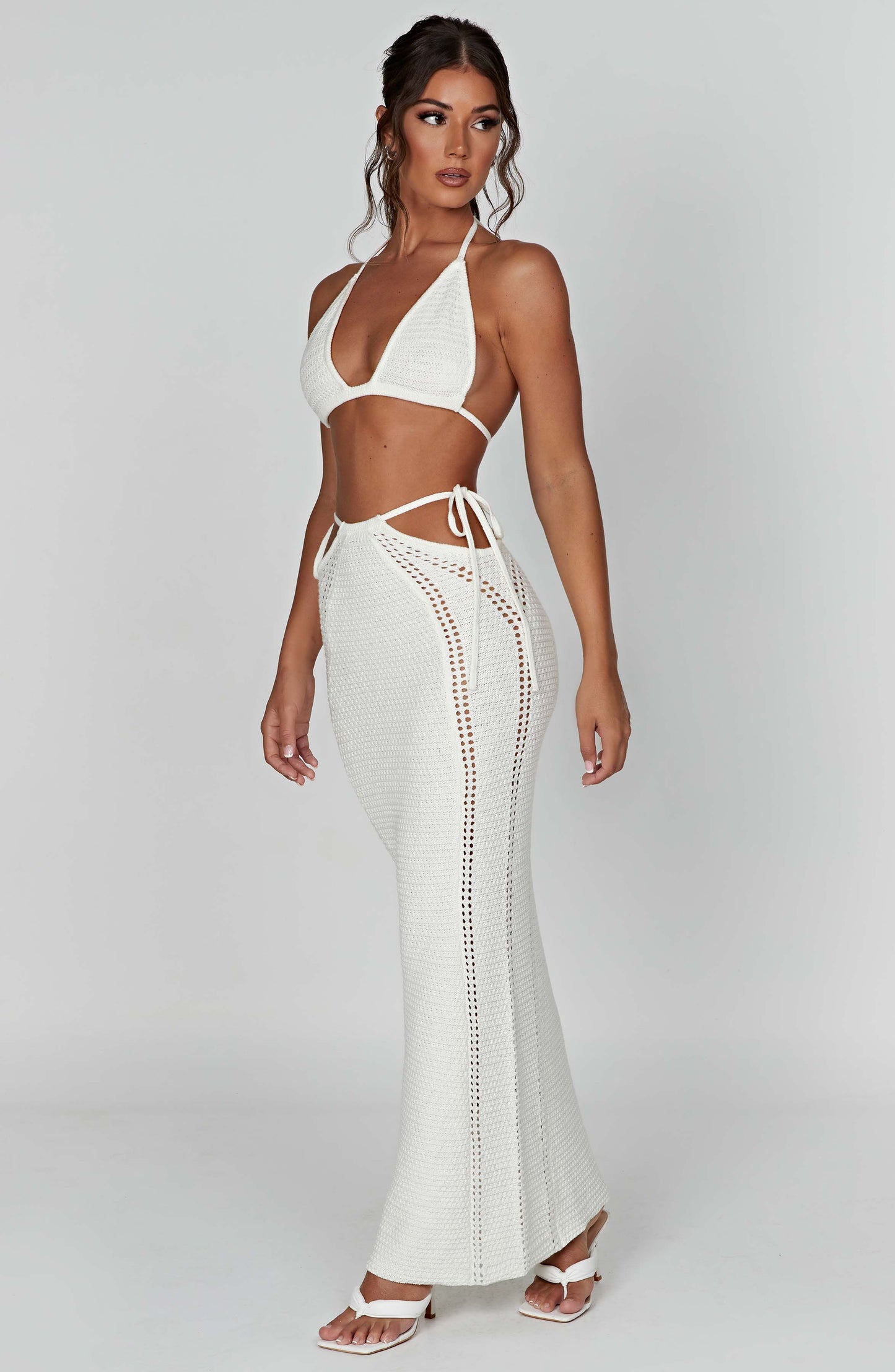 Jia Maxi Skirt - White