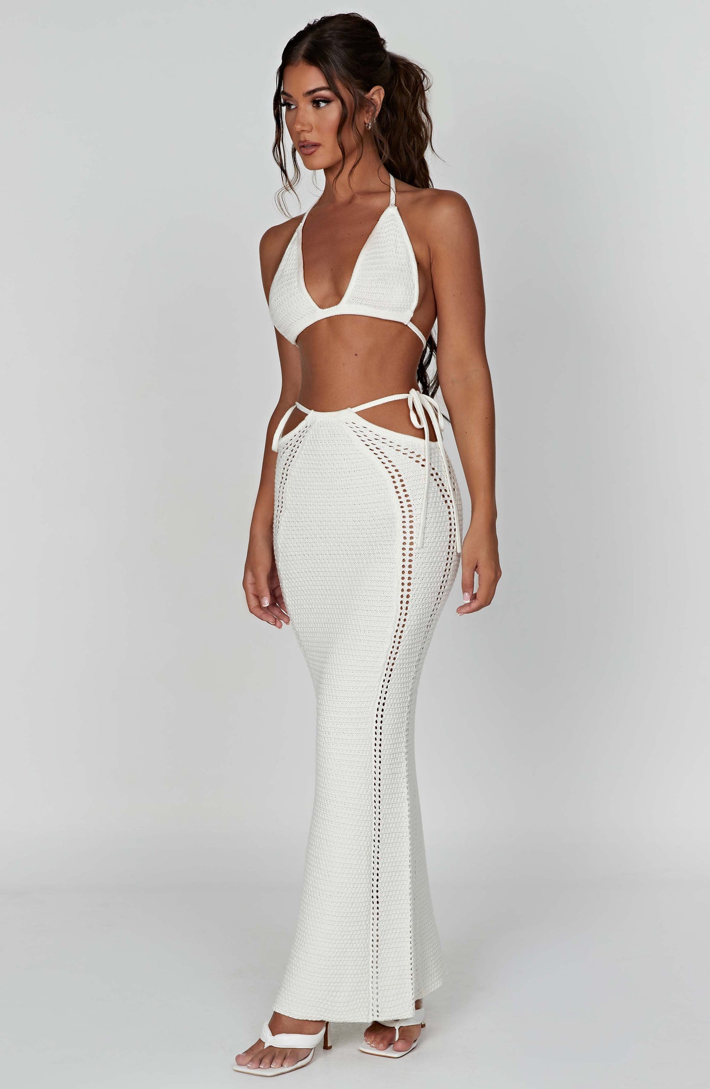 Jia Maxi Skirt - White