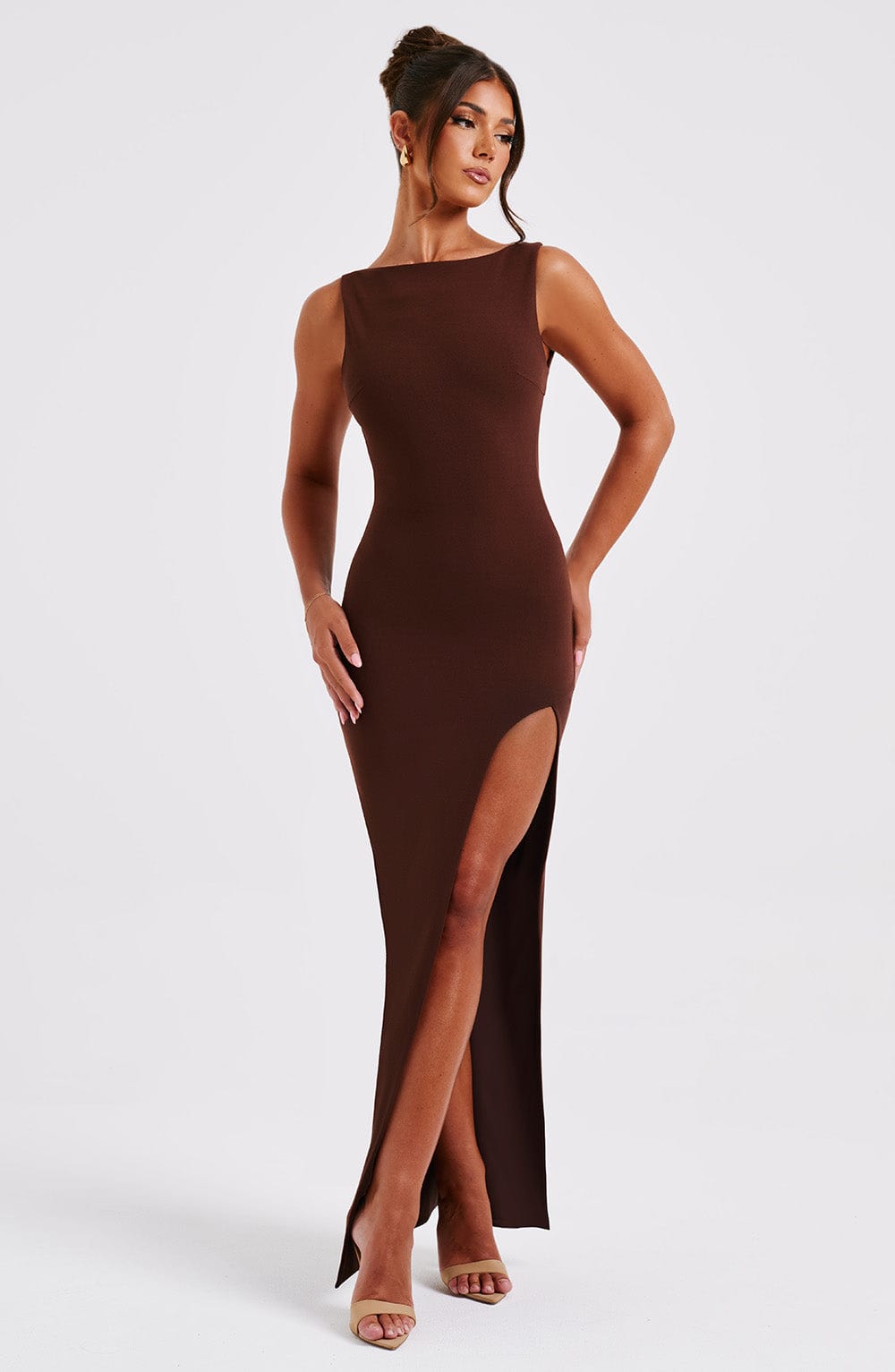 Kassandra Maxi-jurk - Chocolade