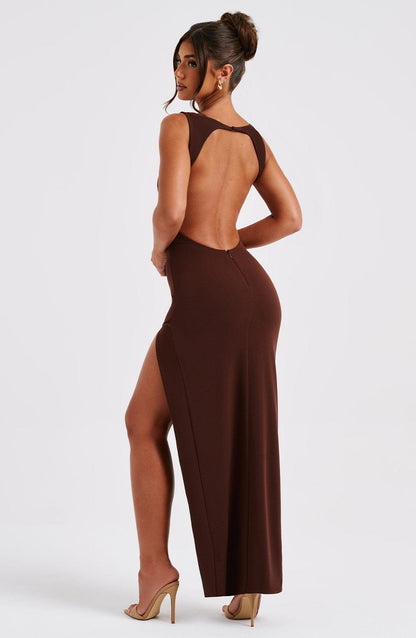 Kassandra Maxi Dress - Chocolate