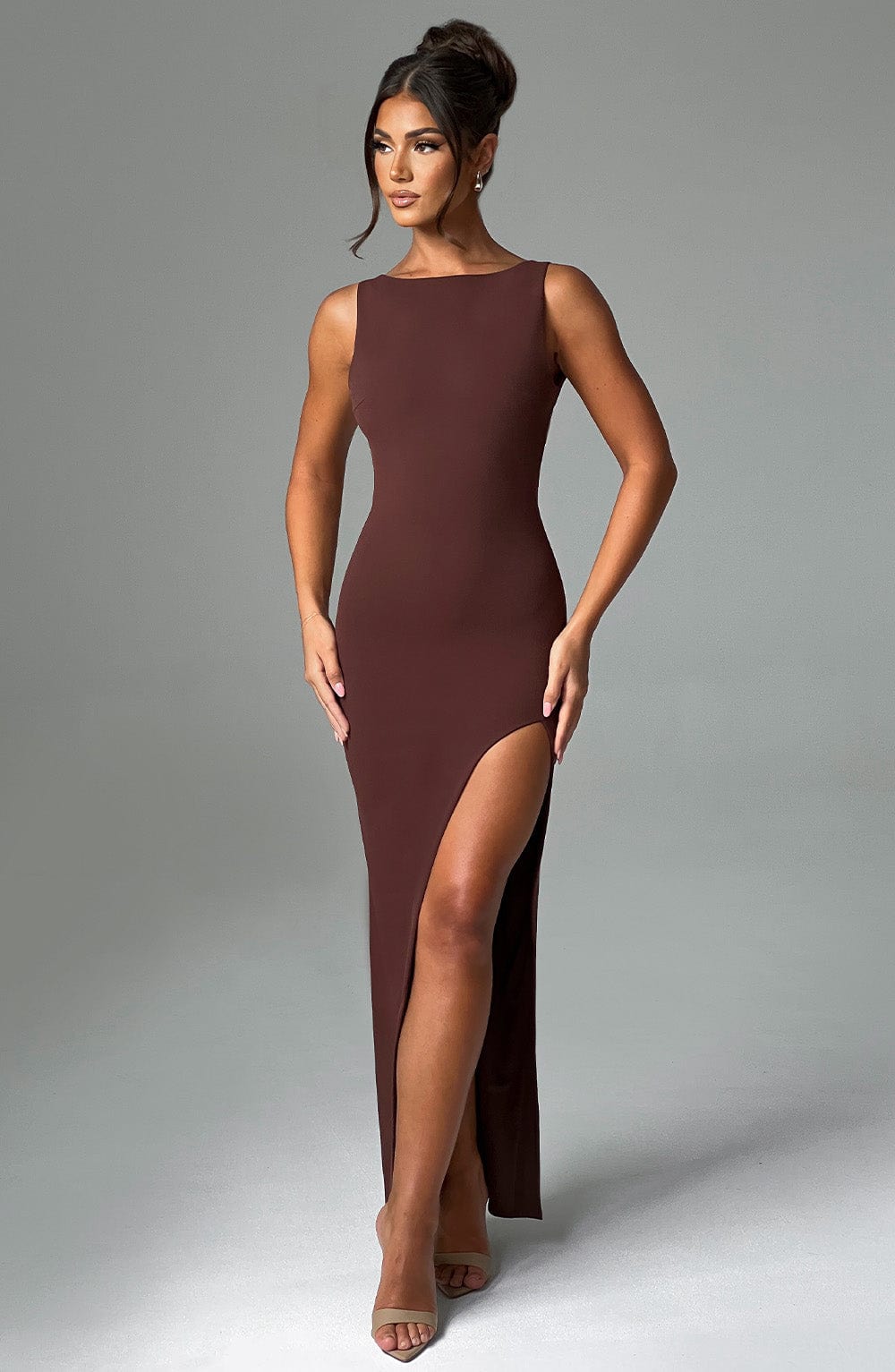 Kassandra Maxi-jurk - Chocolade