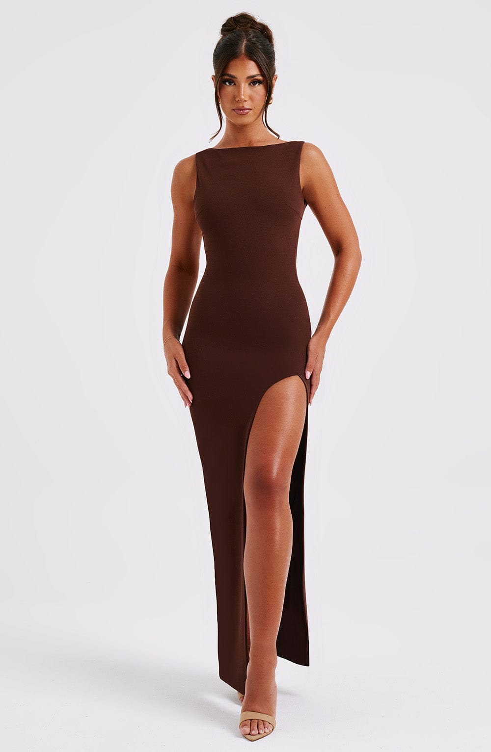 Kassandra Maxi-jurk - Chocolade