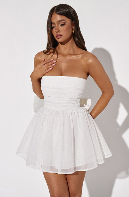 Katrina Mini Dress - Ivory Sparkle