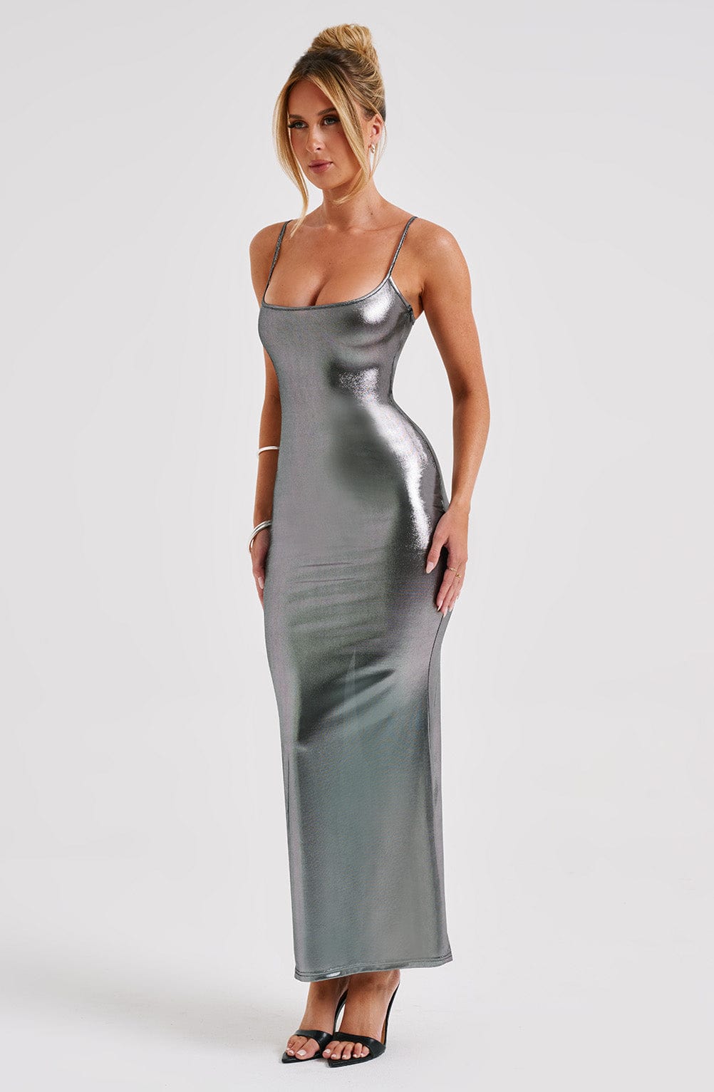 Kyranni Maxi-jurk - Gunmetal