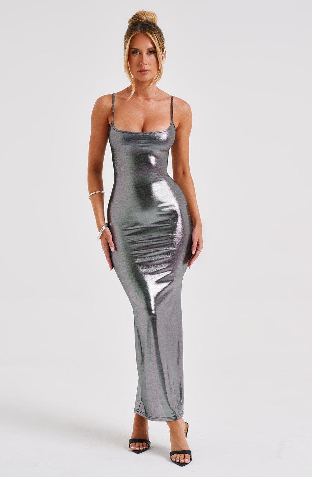 Kyranni Maxi-jurk - Gunmetal