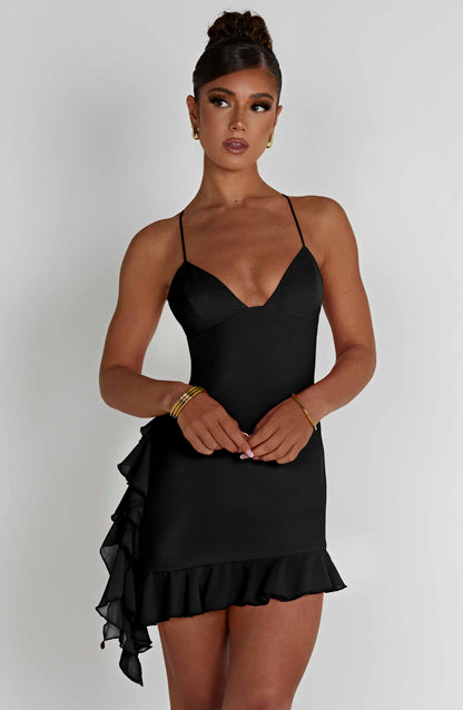 Larosa Mini Dress - Black