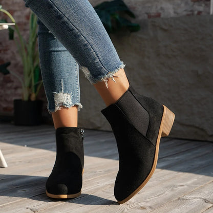 SIENNA - ZIPPERED ANKLE BOOTS