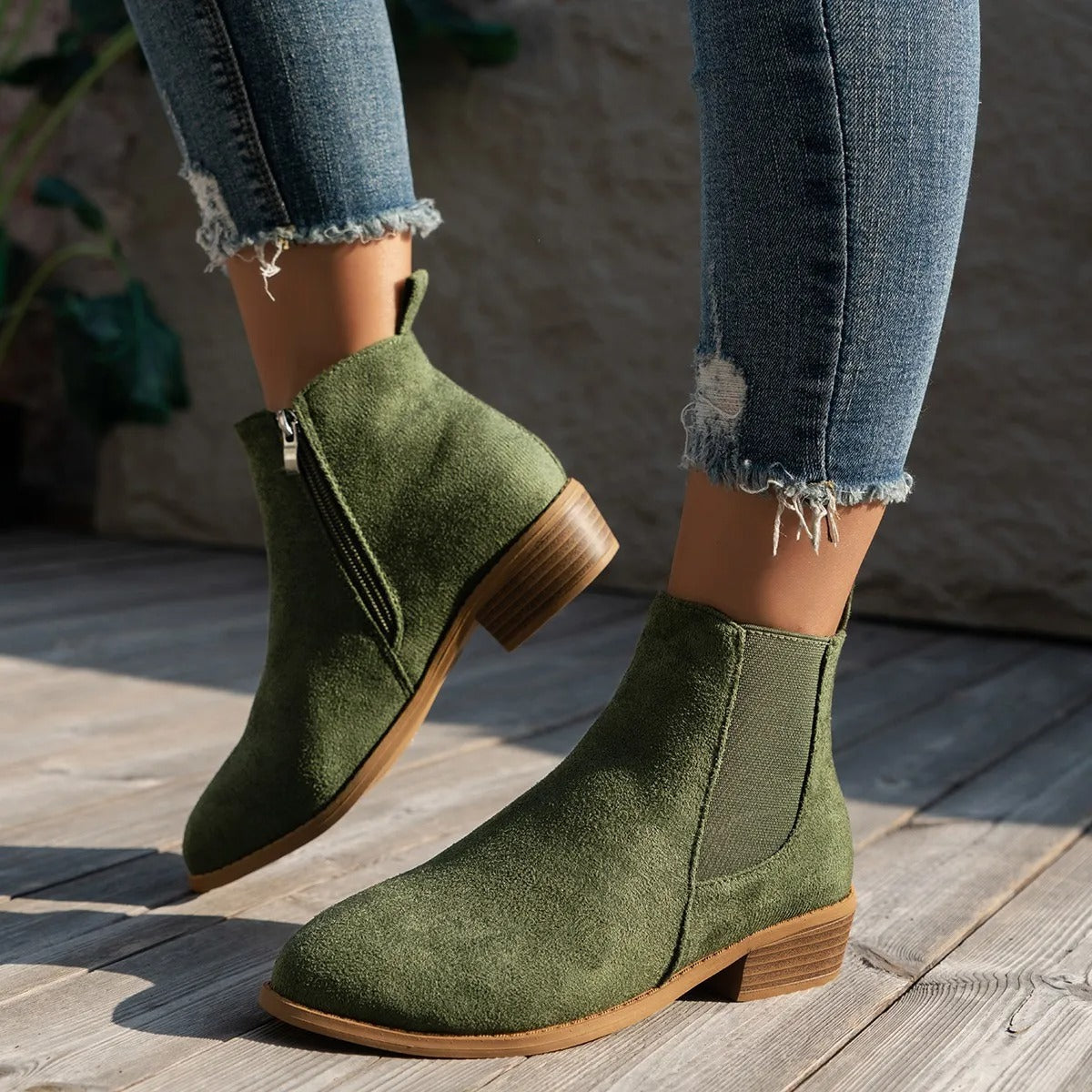 SIENNA - ZIPPERED ANKLE BOOTS