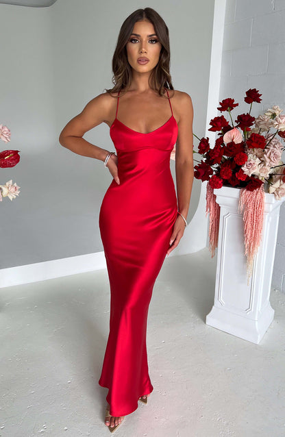 Malika Maxi-jurk - Rood