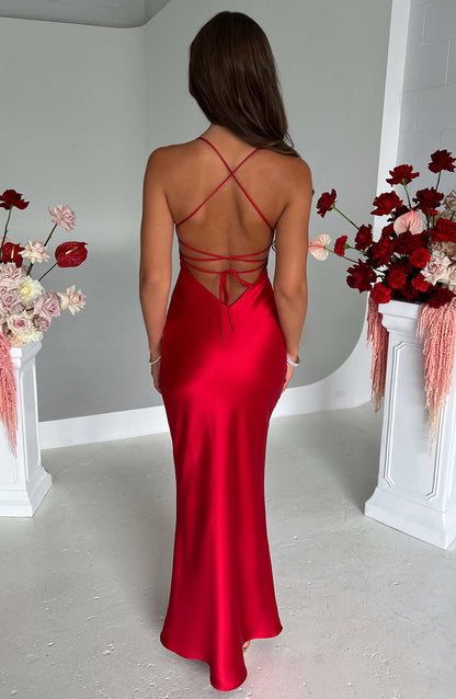 Malika Maxi-jurk - Rood