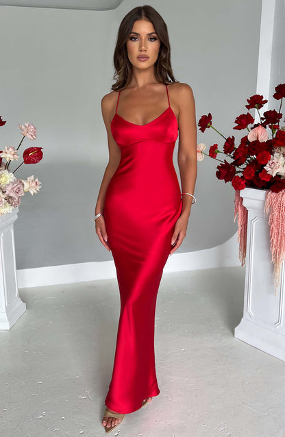 Malika Maxi-jurk - Rood