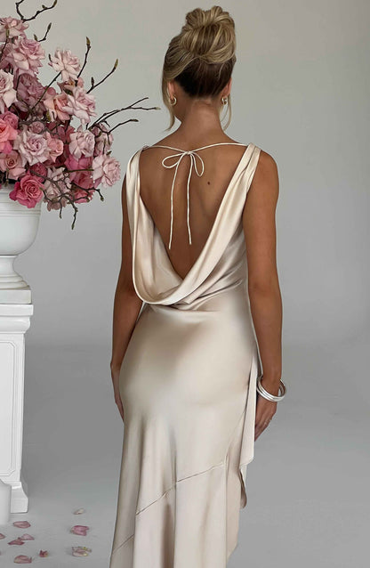 Marilyn maxi-jurk - champagne