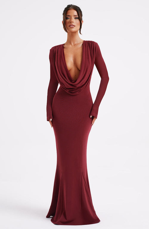 Martina maxi-jurk - bordeaux