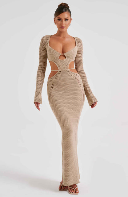 Nadine Maxi-jurk - Beige