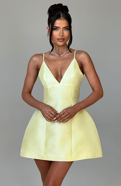 Nicole Mini Dress - Lemon