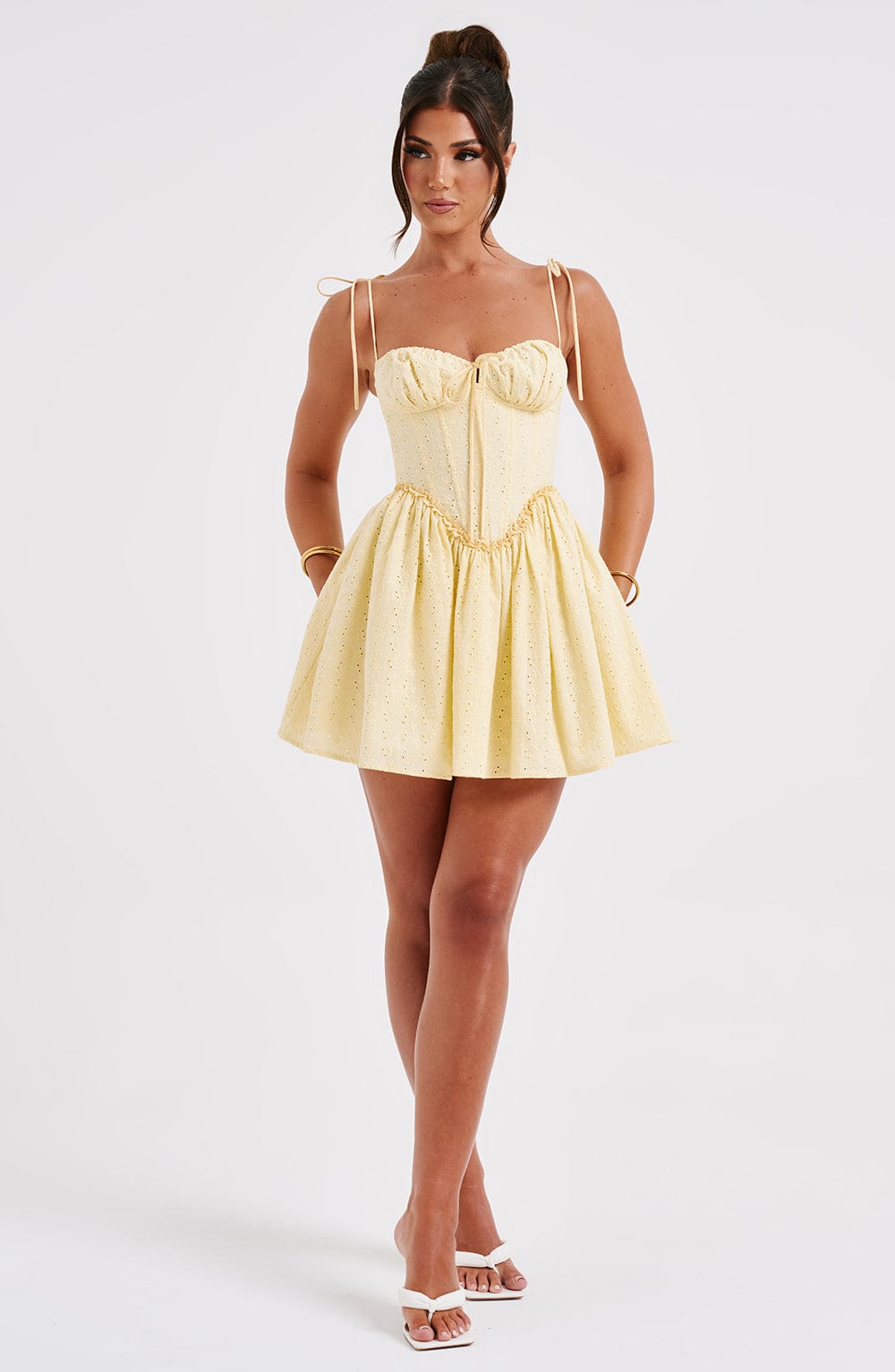 Phoebe Mini Dress - Lemon