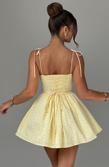 Phoebe Mini Dress - Lemon