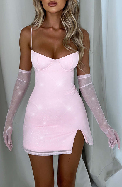 Pixie Mini Dress - Pink Sparkle