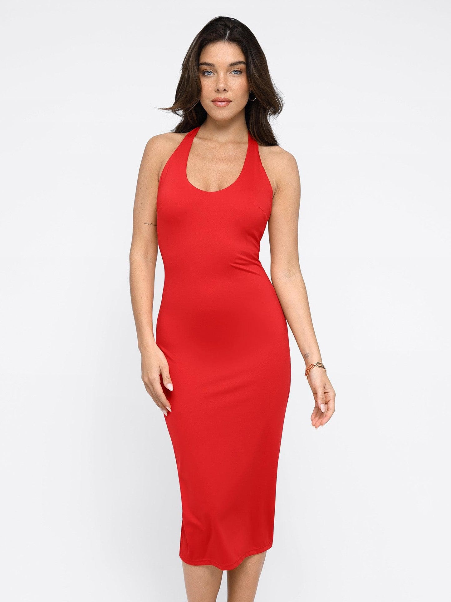 The Shapewear Dresses Backless Halter Midi