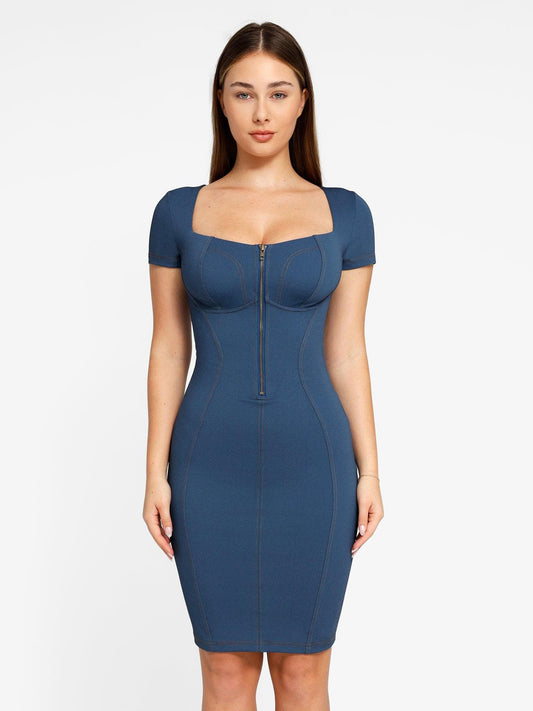 The Shapewear Dress Denim Midi