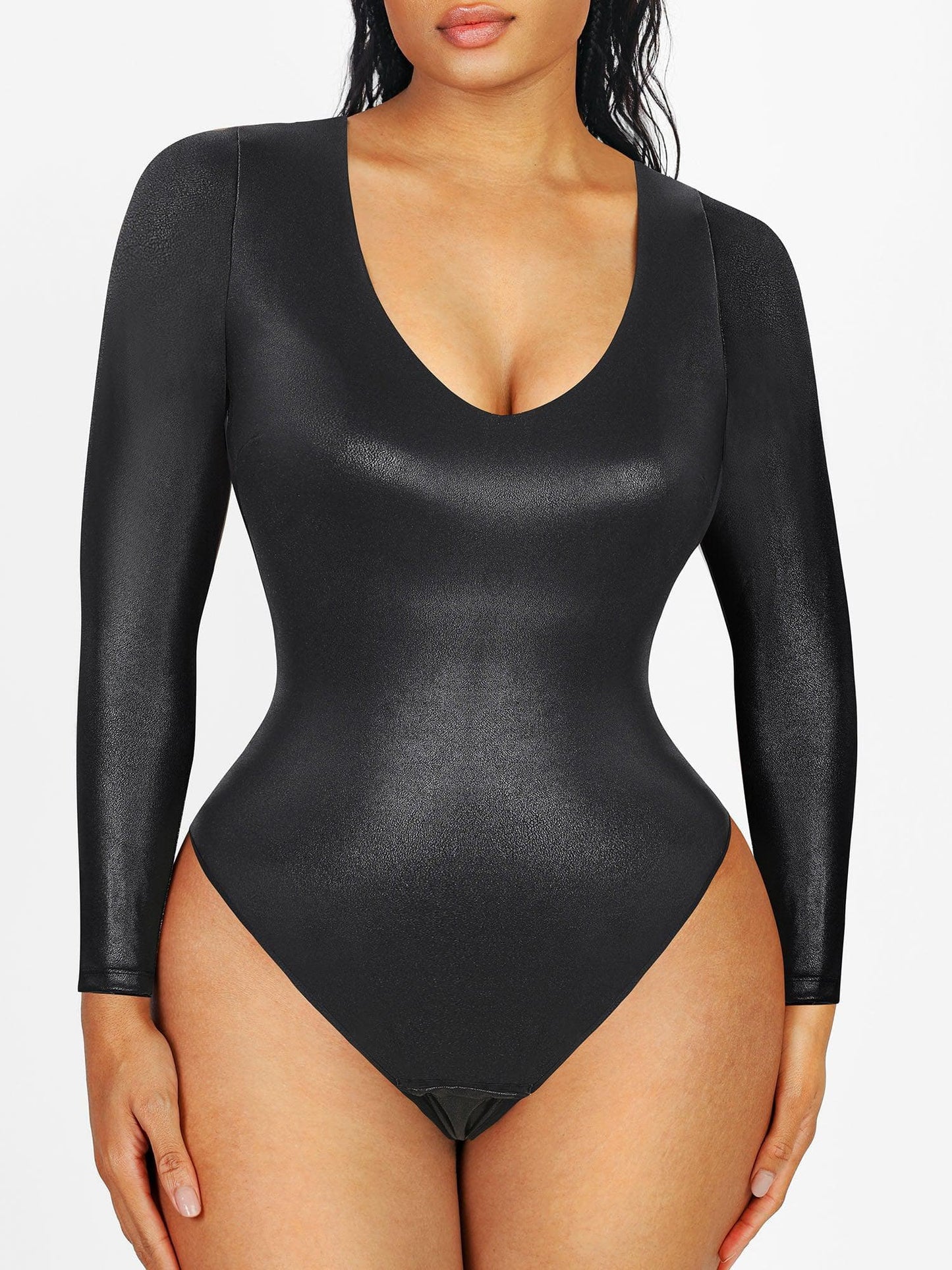 Built-In Shapewear Leather Bodysuit or Midi Skirt or Mini Skirt or Leggings