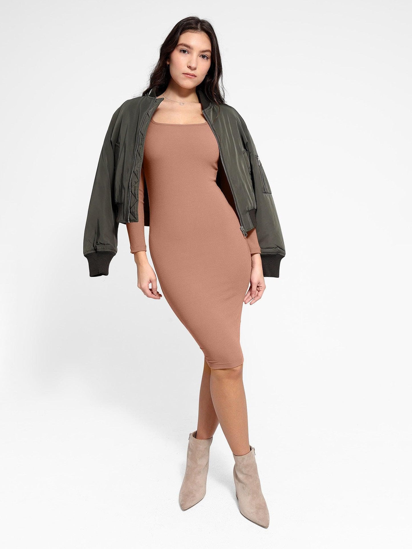 The Shapewear Dress Long Sleeve Midi