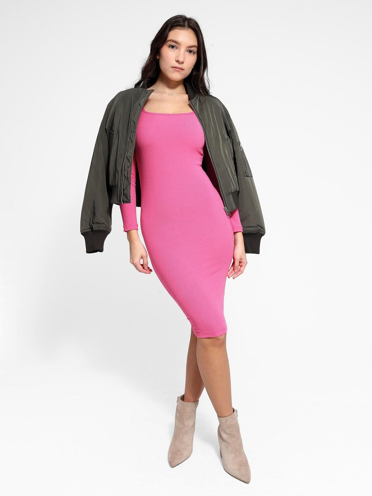 The Shapewear Dress Long Sleeve Midi