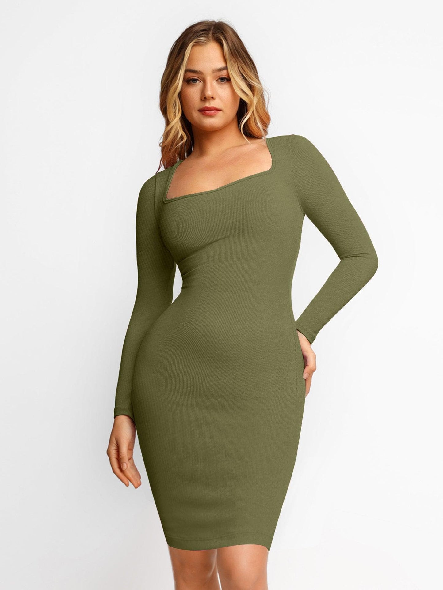 The Shapewear Dress Long Sleeve Midi