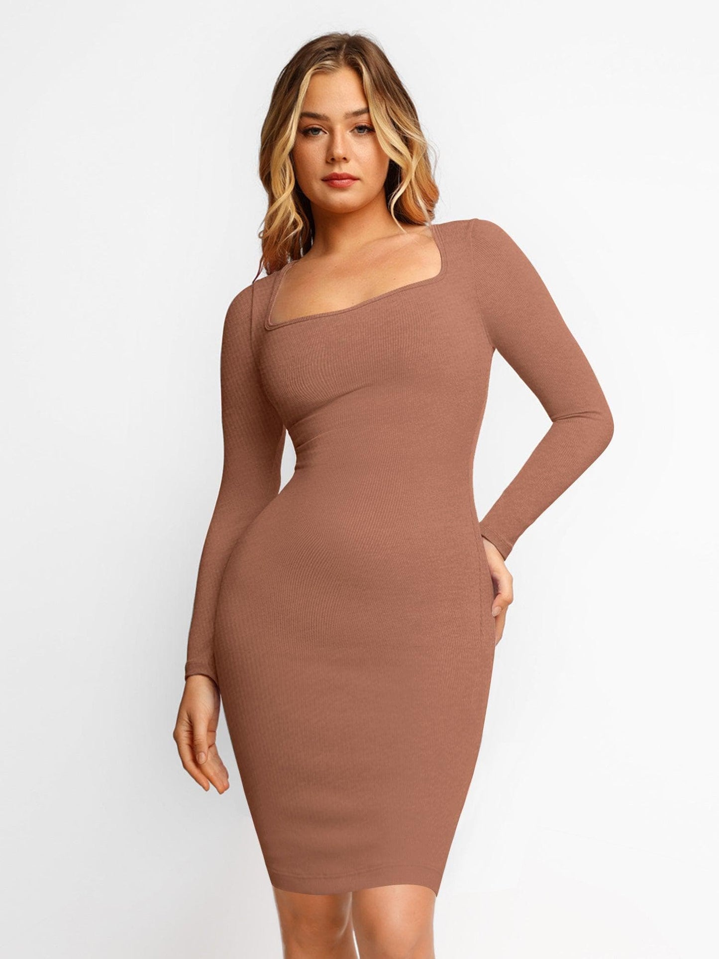 The Shapewear Dress Long Sleeve Midi