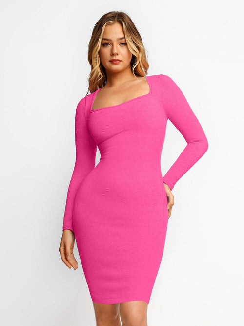 The Shapewear Dress Long Sleeve Midi