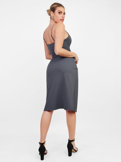 The Shapewear Dress Slip V-Neck Split Midi