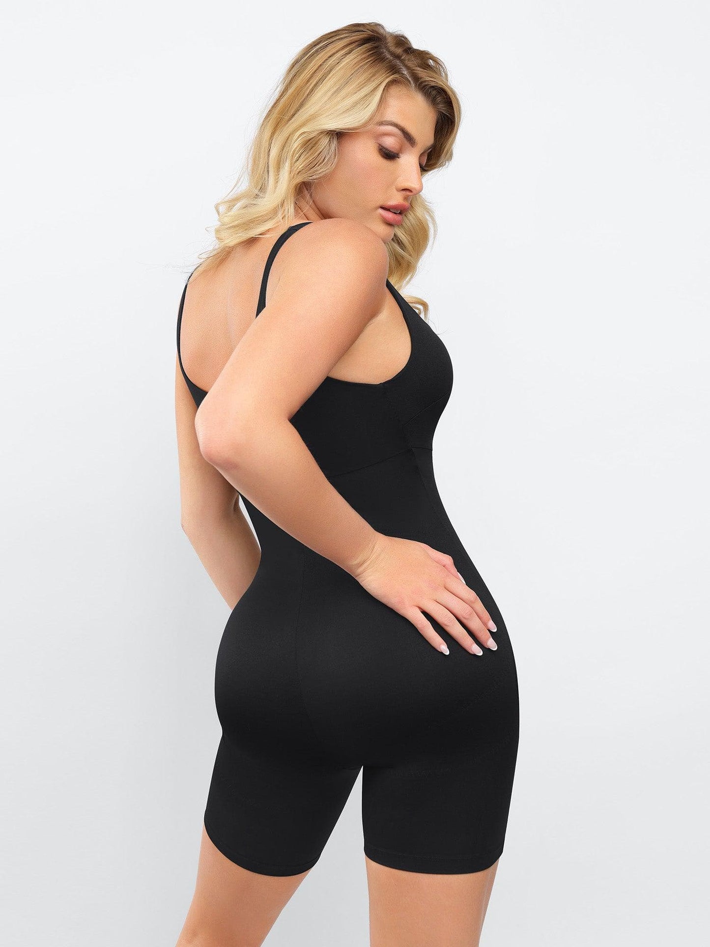 The Shapewear Romper Slimming Workout Square-Neck Thigh