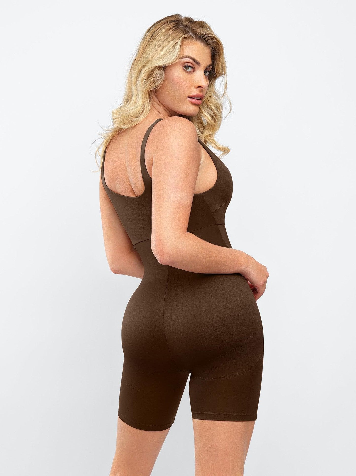 The Shapewear Romper Slimming Workout Square-Neck Thigh