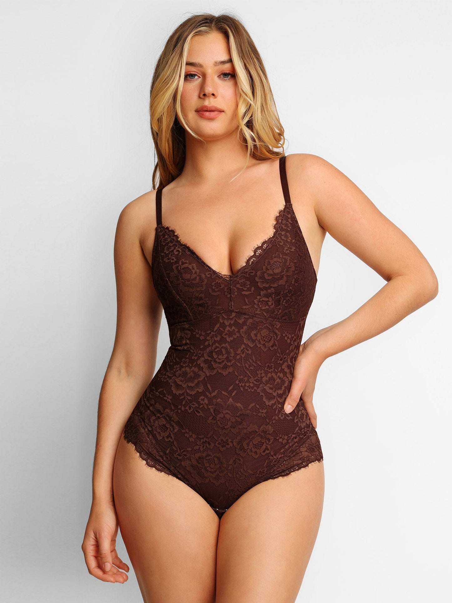 The Shapewear Bodysuits Lace Smooth Firm Control Thong