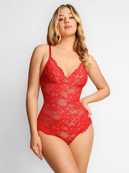 The Shapewear Bodysuits Lace Smooth Firm Control Thong