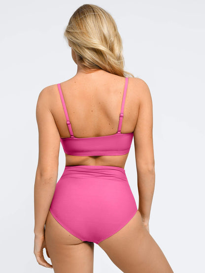 The Shapewear Swimwear Ruched High-Waist Bikini Set