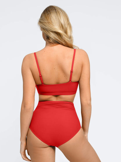 The Shapewear Swimwear Ruched High-Waist Bikini Set