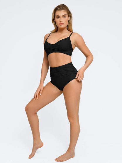 The Shapewear Swimwear Ruched High-Waist Bikini Set