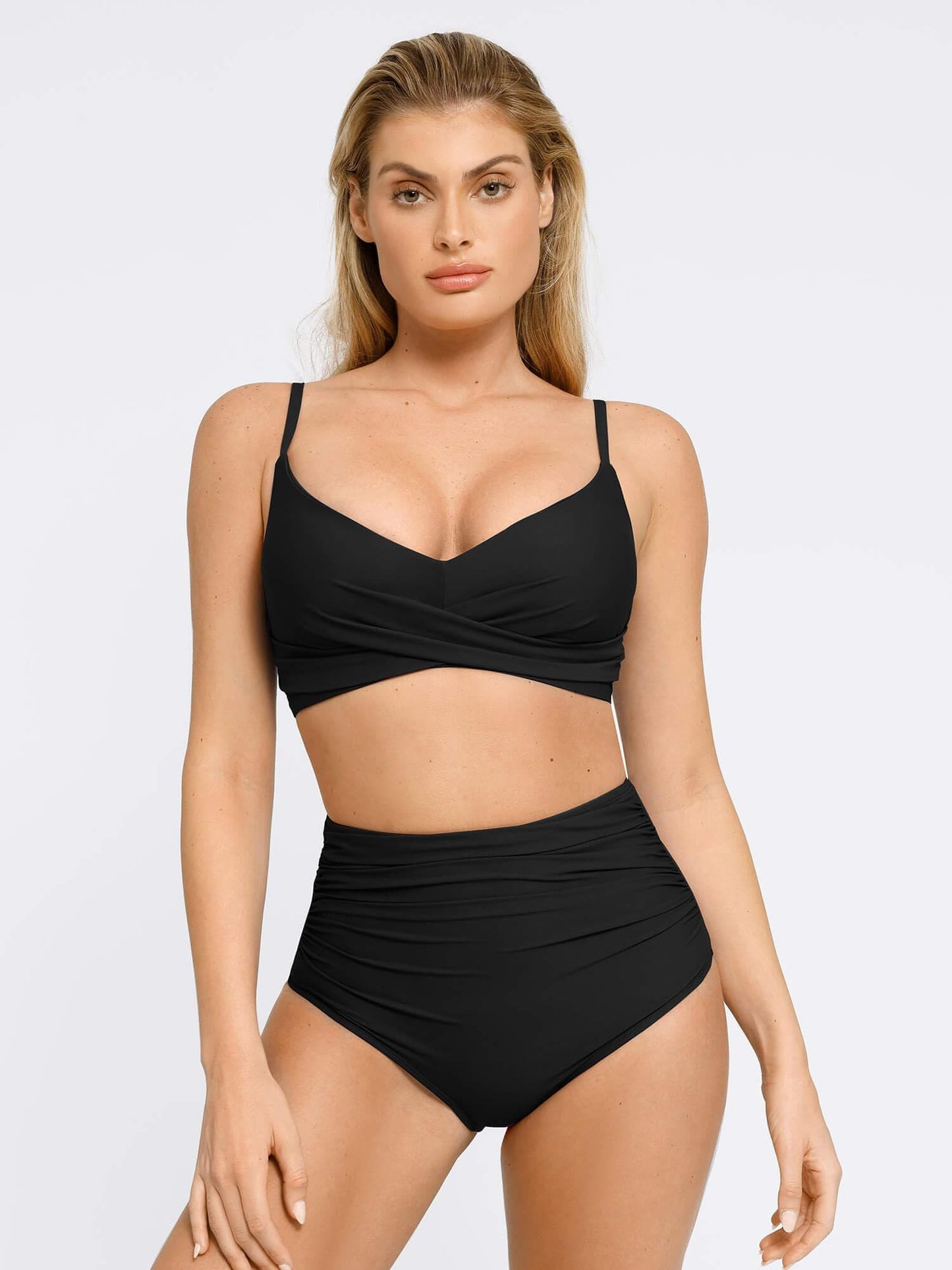 The Shapewear Swimwear Ruched High-Waist Bikini Set