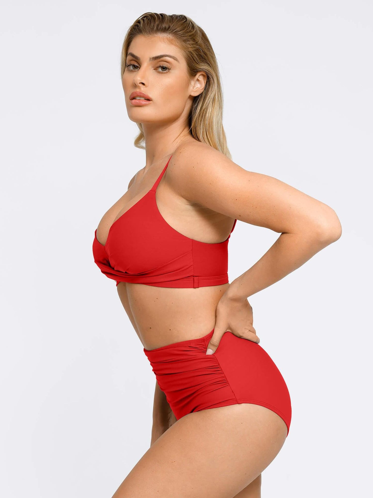 The Shapewear Swimwear Ruched High-Waist Bikini Set