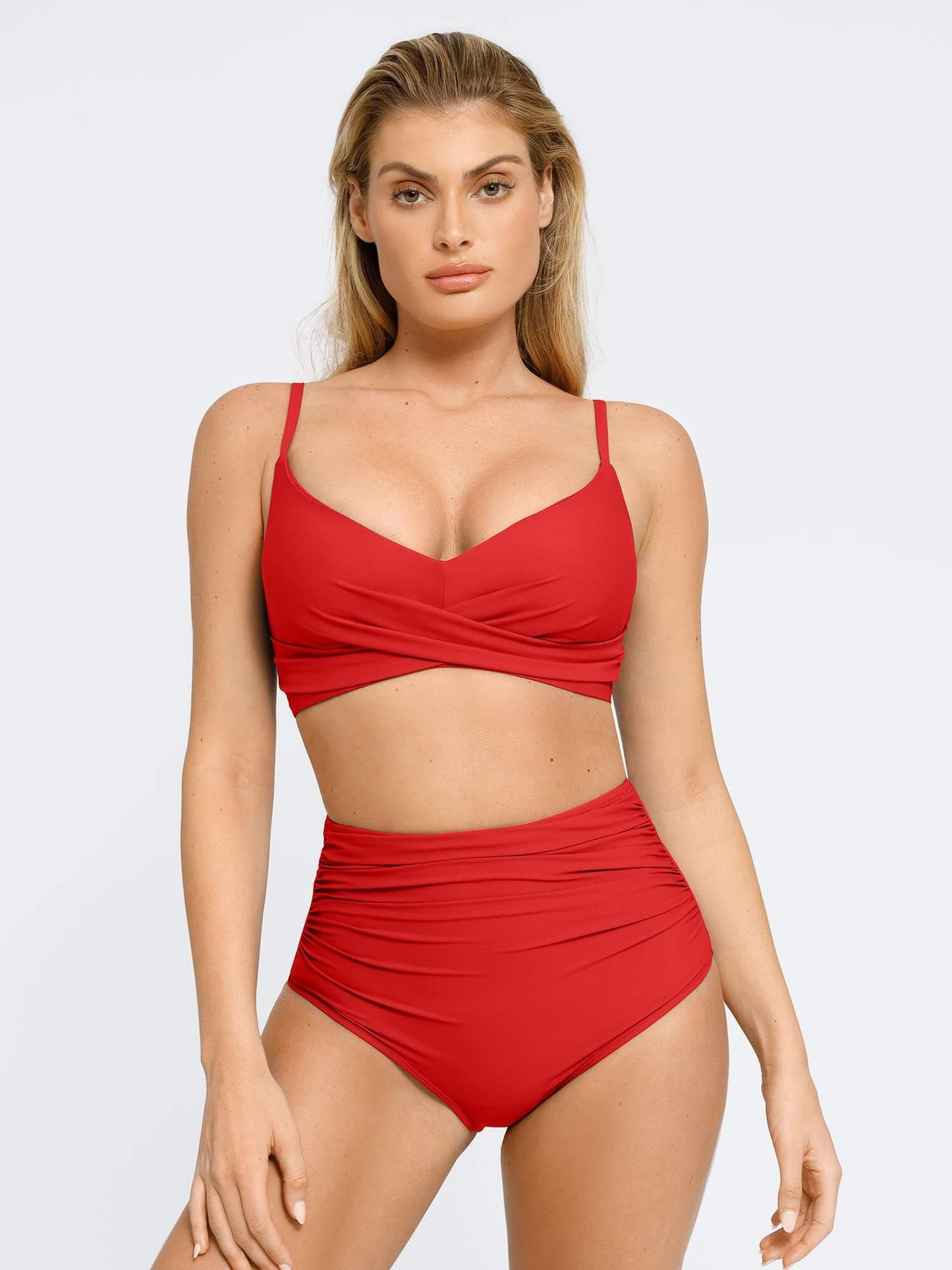 The Shapewear Swimwear Ruched High-Waist Bikini Set