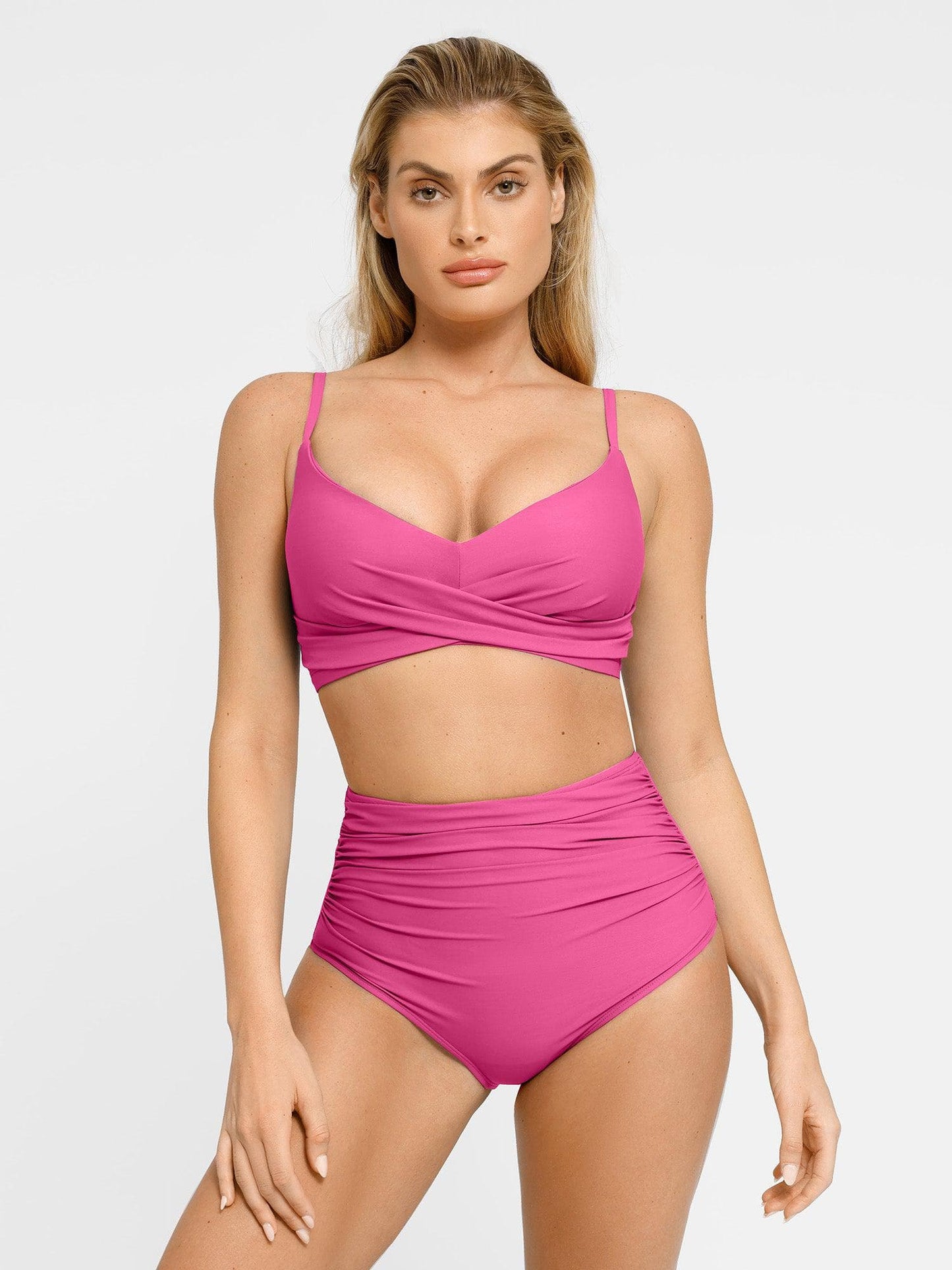 The Shapewear Swimwear Ruched High-Waist Bikini Set