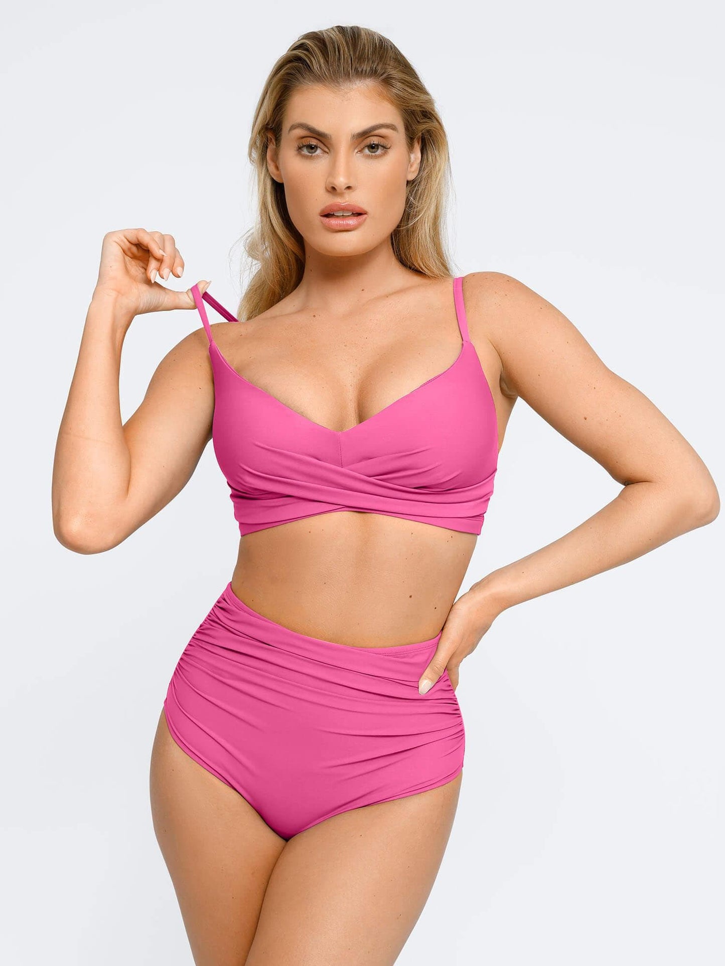 The Shapewear Swimwear Ruched High-Waist Bikini Set