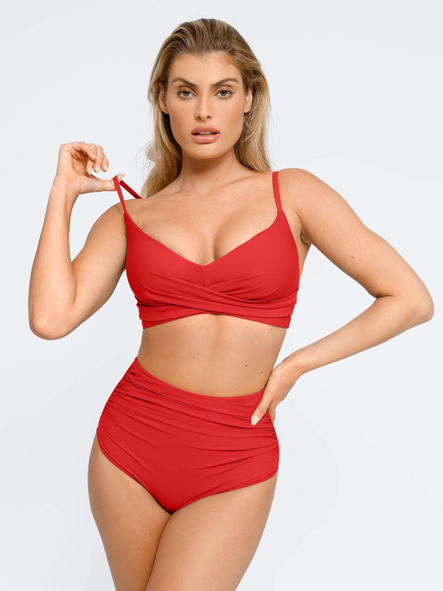 The Shapewear Swimwear Ruched High-Waist Bikini Set