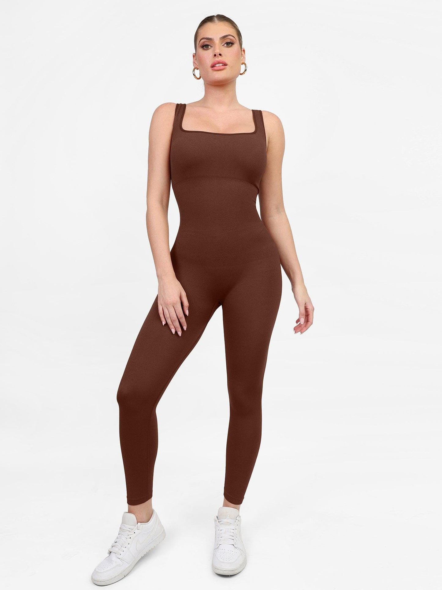 The Shapewear Jumpsuit Seamless Square Neck One Piece Sport