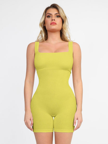 Seamless Square Neck One Piece Sport Romper